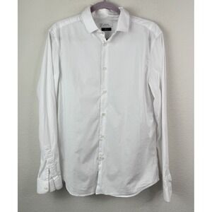 VERSACE COLLECTION Trend Mens Dress Shirt White Button Front Sz 41 16 Old Money